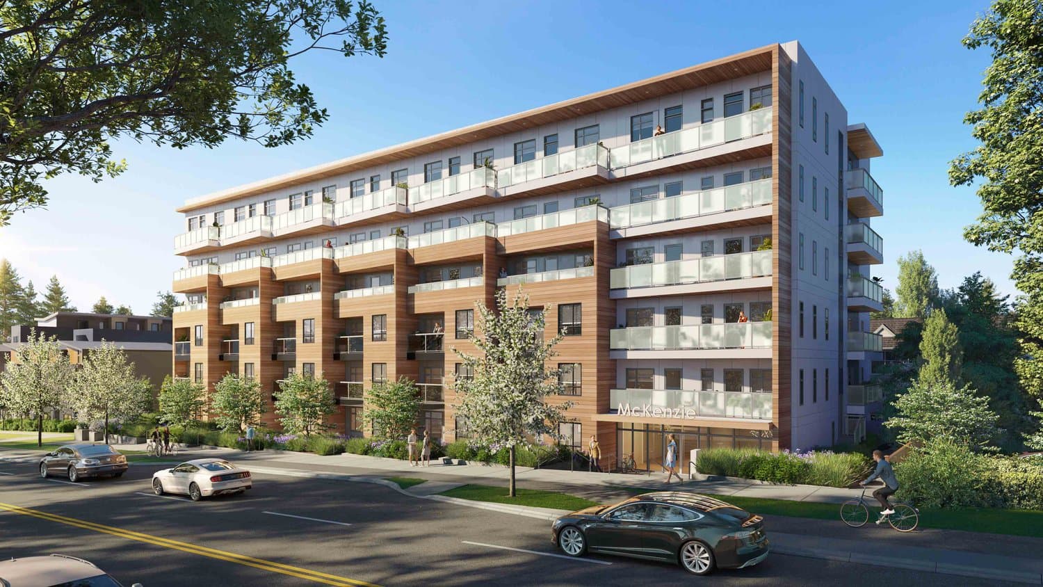 Modern apartment building